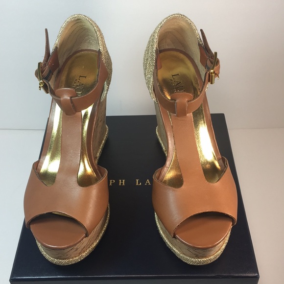 🤎RALPH LAUREN🤎BROWN SHEILA ESPADRILLE WEDGE SANDAL-SIZE 5.5B-NOT FOR SALE. - Picture 7 of 13